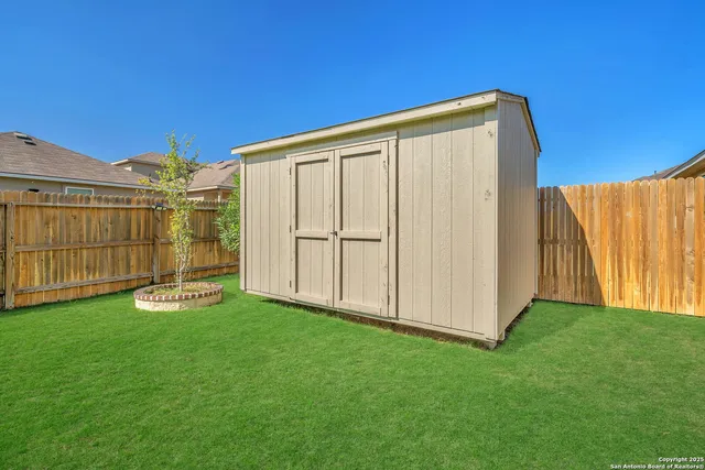 a backyard with garden