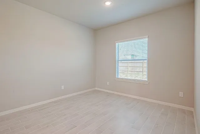 an empty room with a window