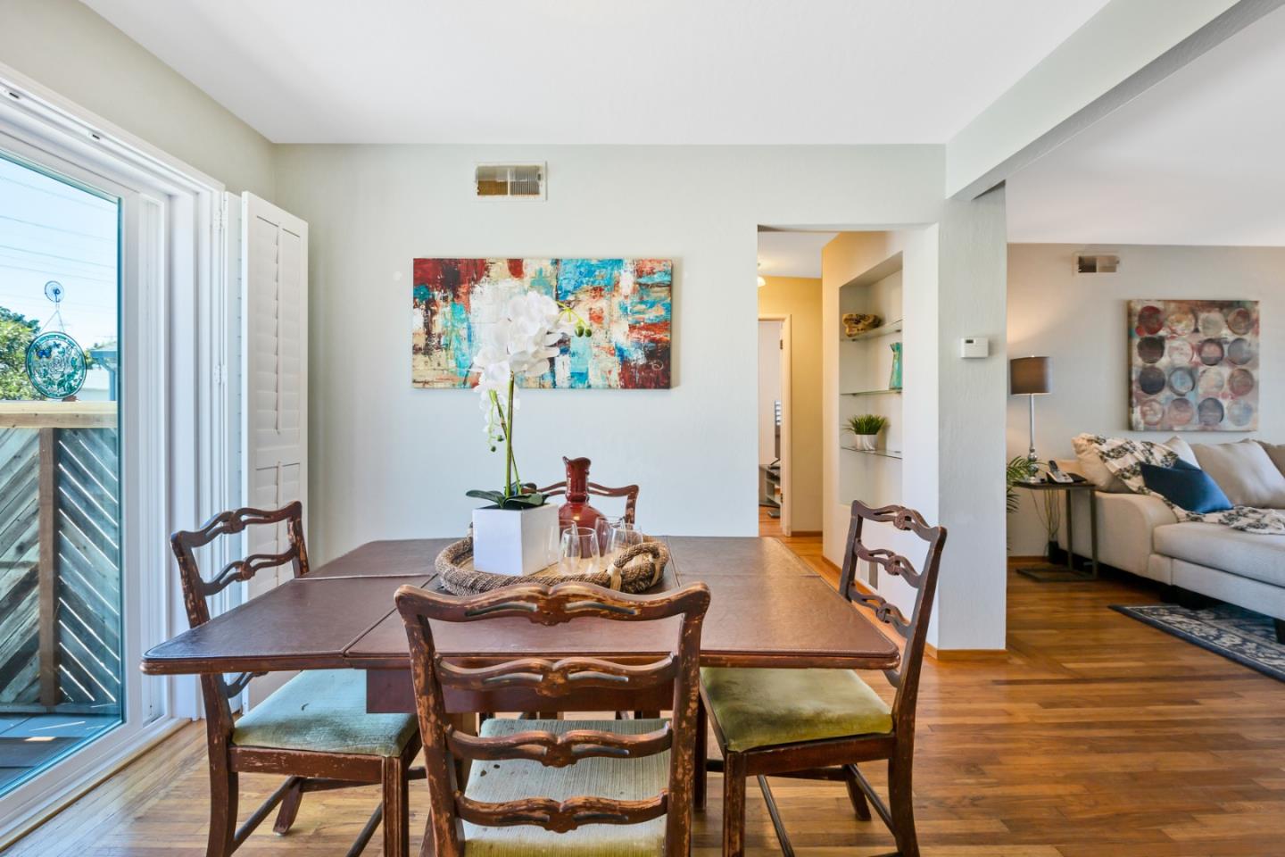 16 North Rochester Street San Mateo, CA 94401 - Photo 20 of 27 a view of a dining room with furniture window and wooden floor