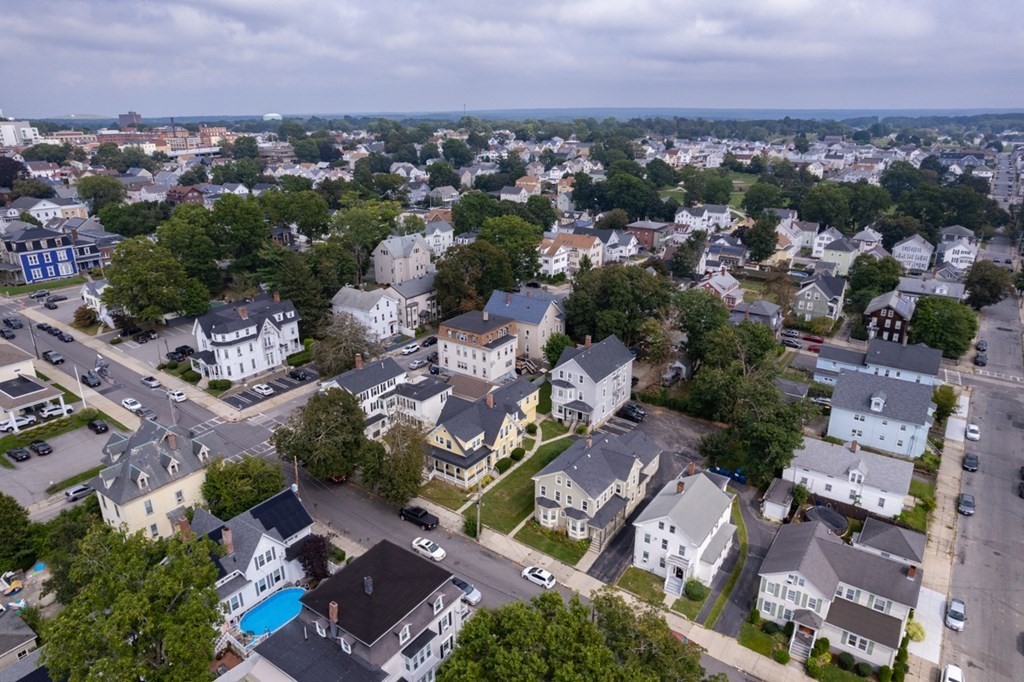 107-121 Winter Street Fall River, MA 02720 - Photo 4 of 10 an aerial view of a city with lots of residential buildings