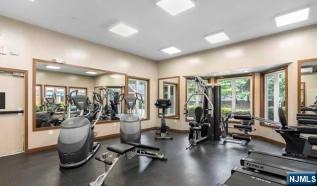 302 Stockton Court Edgewater, NJ 07020 - Photo 13 of 15 a view of a room with gym equipment