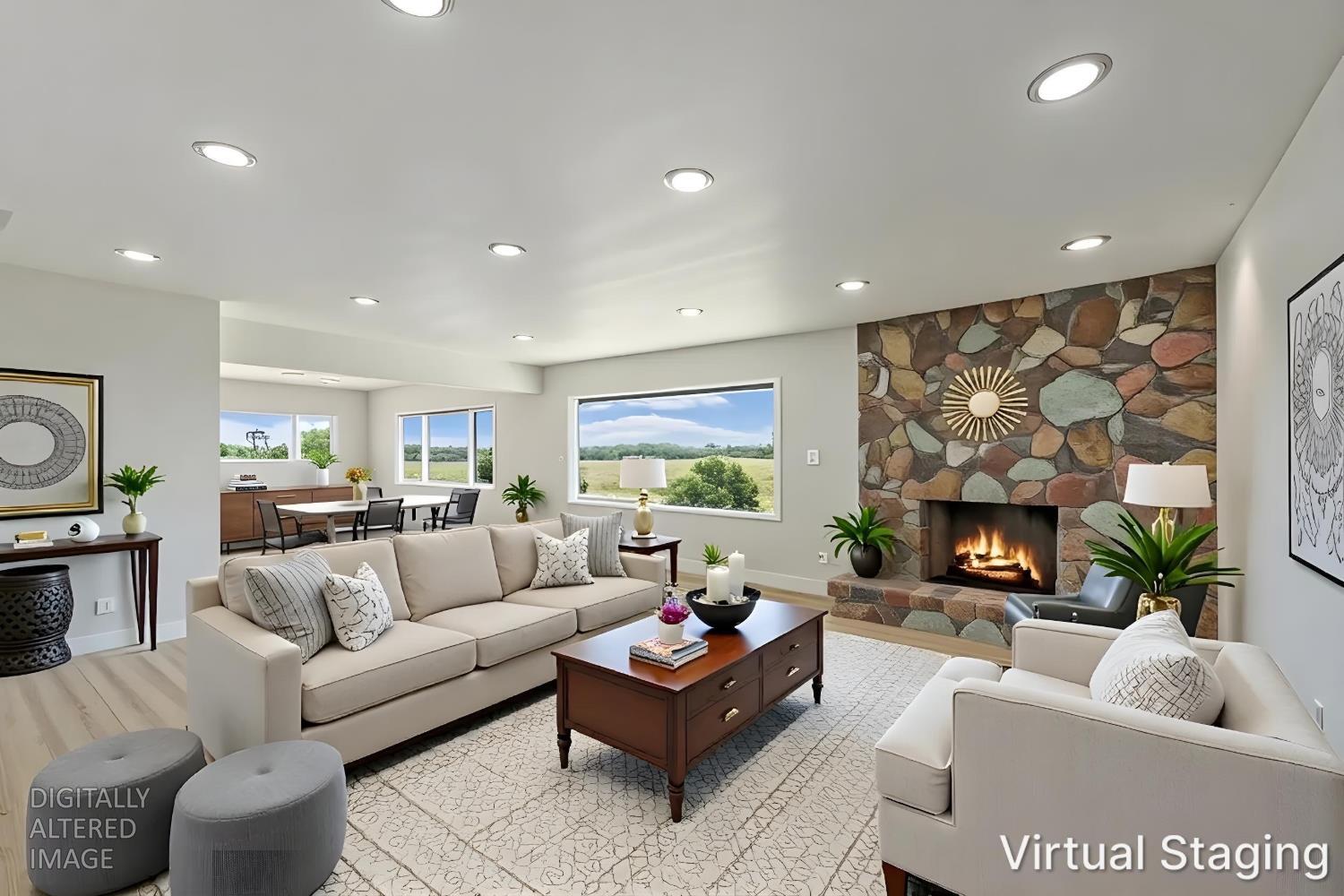 2650 West Twitchell Island Road Rio Vista, CA 94571 - Photo 6 of 60 a living room with furniture a rug and a large window