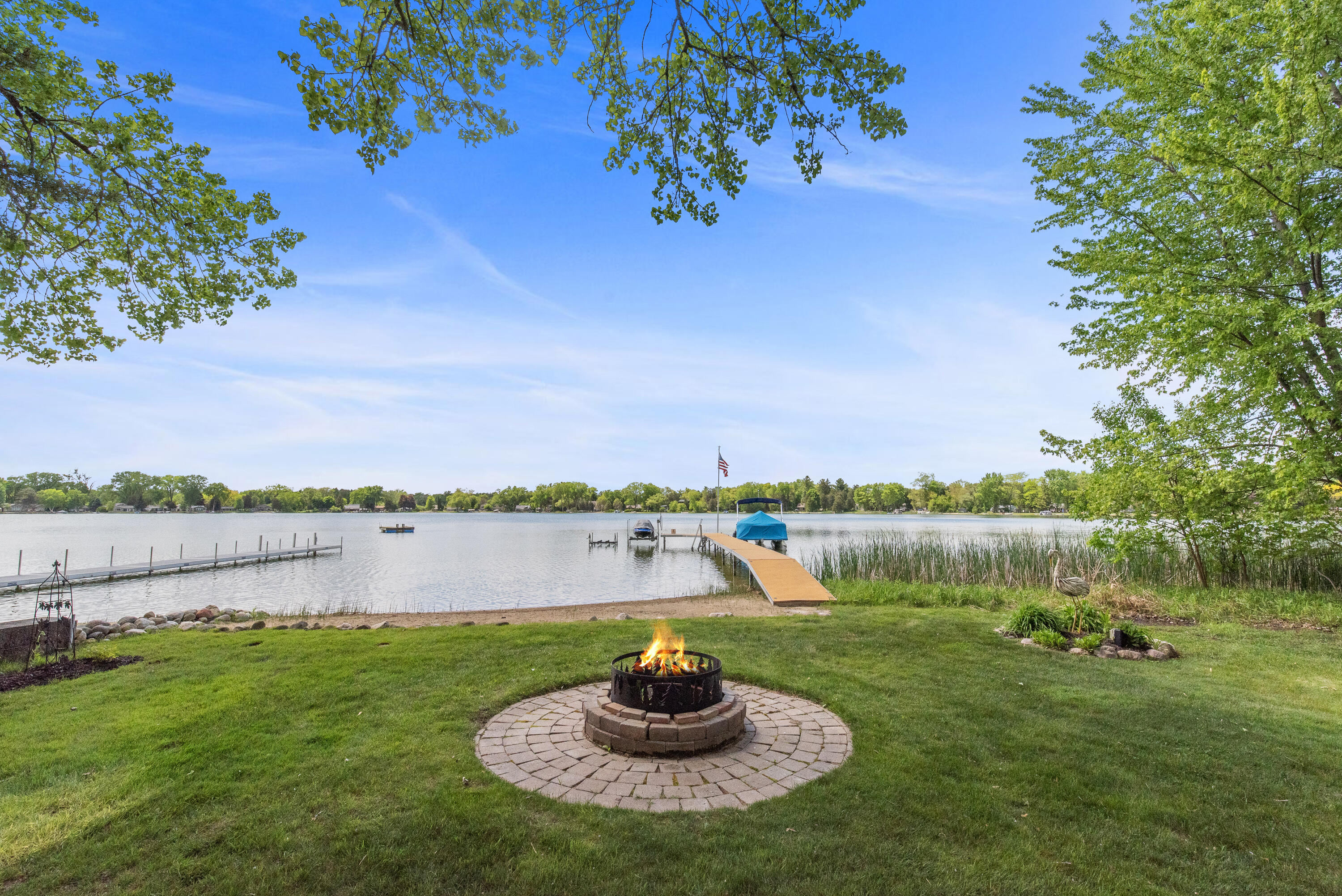 W376S4887 East Pretty Lake Road Ottawa, WI 53118 - Photo 59 of 61 Firepit and Beach/Dock