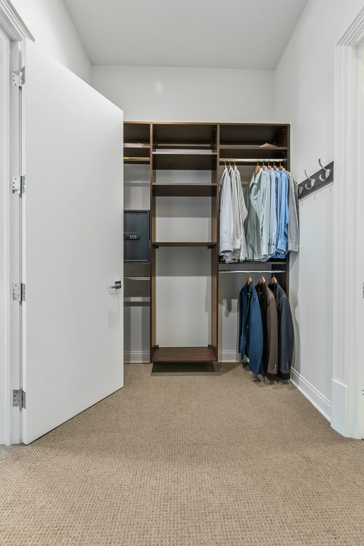 53 East Division Street Chicago, IL 60611 - Photo 35 of 78 a view of walk in closet with clothes and shoes