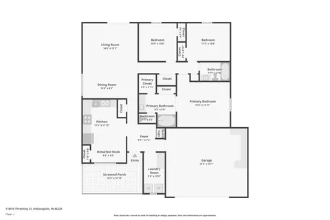 $294,900 | 1184 Threshing Court, Indianapolis, IN 46229