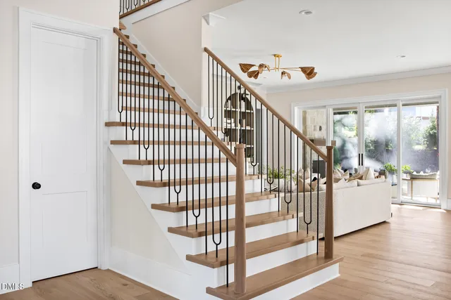 a view of a big yard next to a house