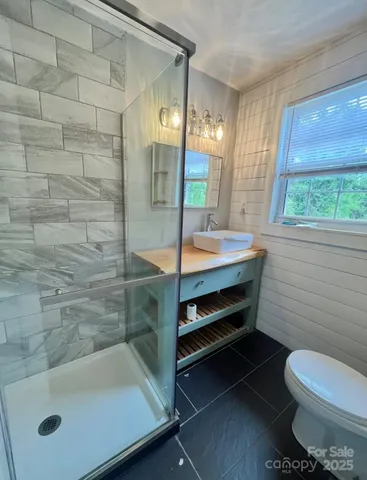 a bathroom with a sink and a shower