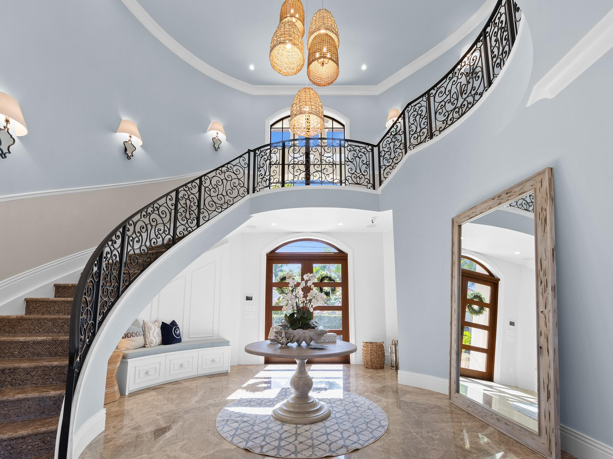 2319 Northeast 28th Street Lighthouse Point, FL 33064 - Photo 8 of 59 a view of a entryway door with staircase