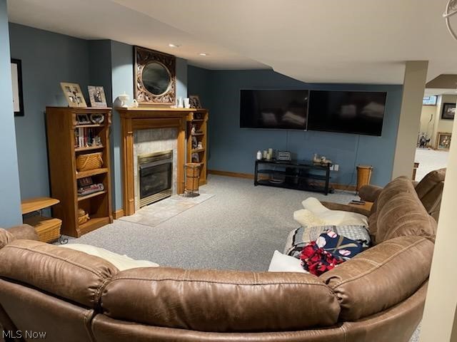 42204 Biggs Road Lagrange, OH 44050 - Photo 18 of 34 Recreation/Media with gas fireplace.