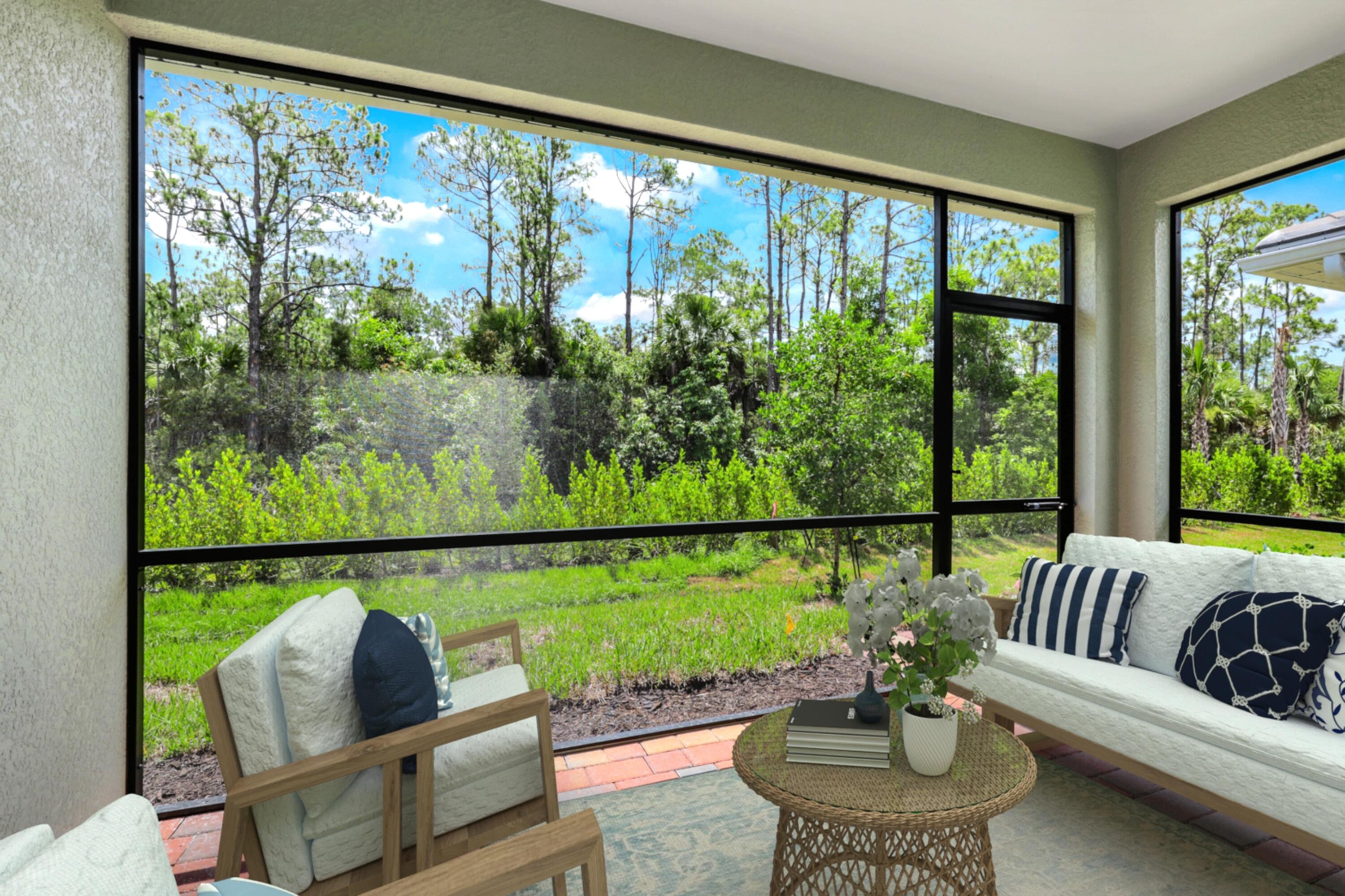 1212 Enbrook Loop Naples, FL 34114 - Photo 29 of 45 a view of a living room and floor to ceiling window in the balcony