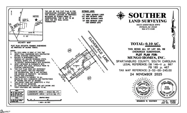 $203,500 | 139 Cloverfield Lane, Unit HOMESITE 89, Spartanburg, SC 29303