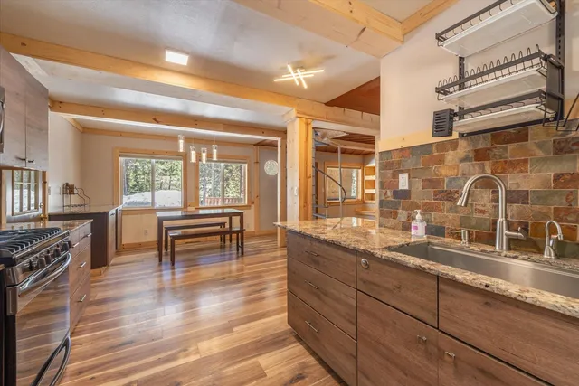 a view of a livingroom with a flat screen tv