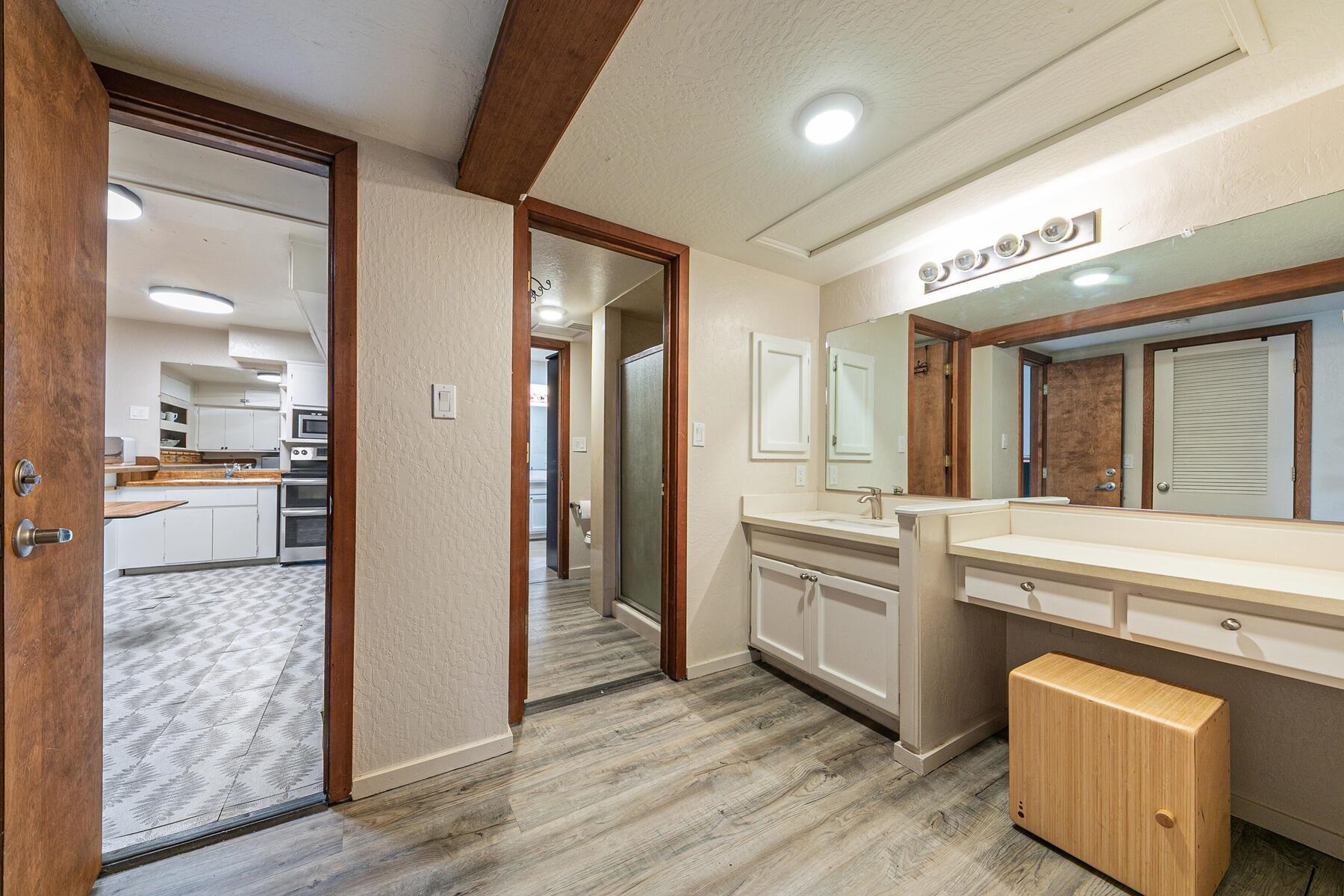 3003 Meadow Court, Unit 5 Olympic Valley, CA 96146 - Photo 21 of 28 a view of a kitchen cabinets and wooden floor