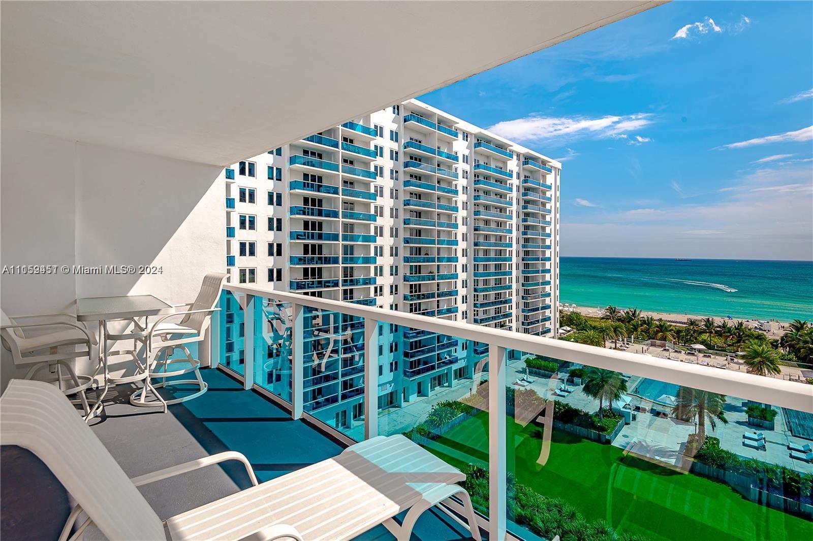 2301 Collins Avenue, Unit 938 Miami Beach, FL 33139 - Photo 2 of 47 a view of balcony with outdoor seating and city view