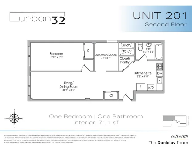 $699,000 | 608 Ocean Avenue, Unit 201 | Prospect Park South