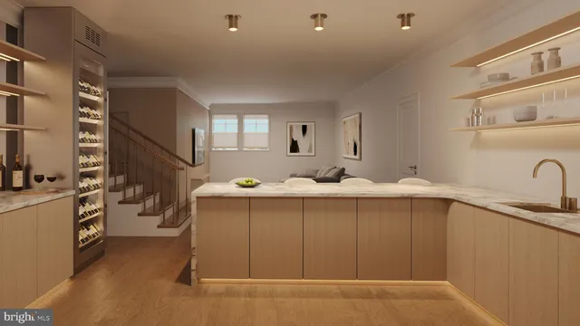 a bathroom with a sink and mirror