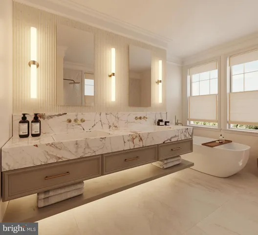 a bathroom with sink bathtub and window