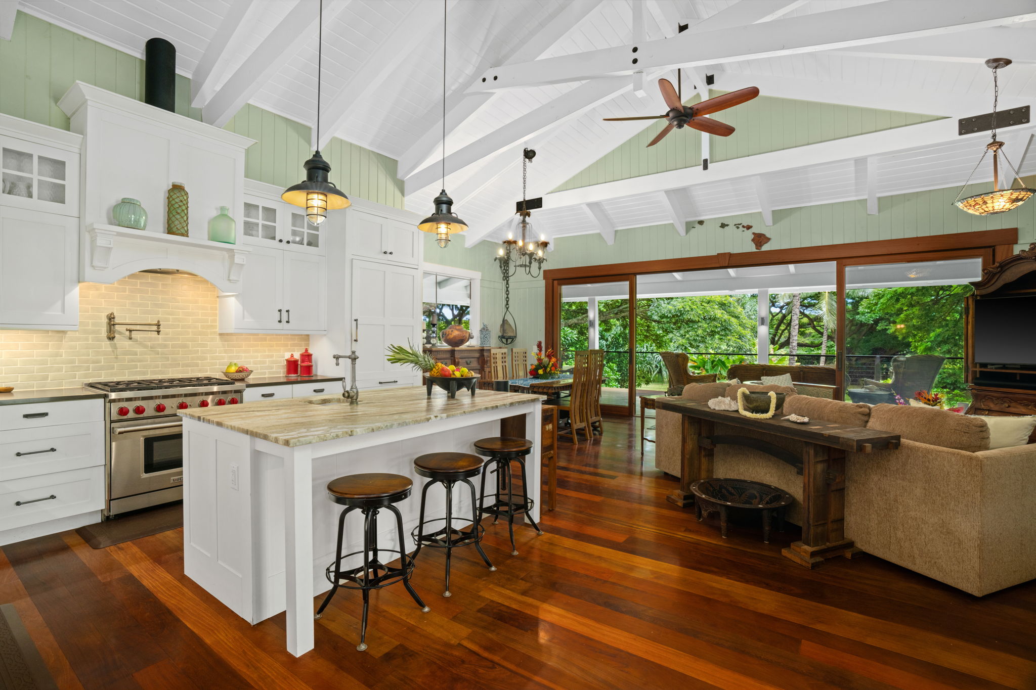 5311 A Hauaala Road Kapaa, HI 96746 - Photo 4 of 30 a open kitchen with stainless steel appliances granite countertop a stove and refrigerator