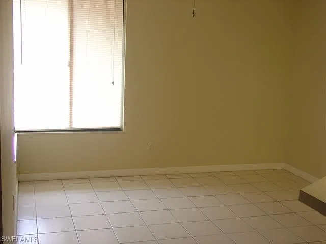 a view of a small space with a window