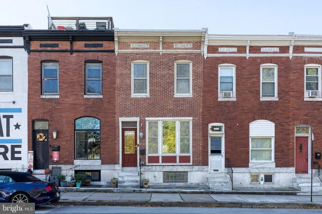front view of a brick building