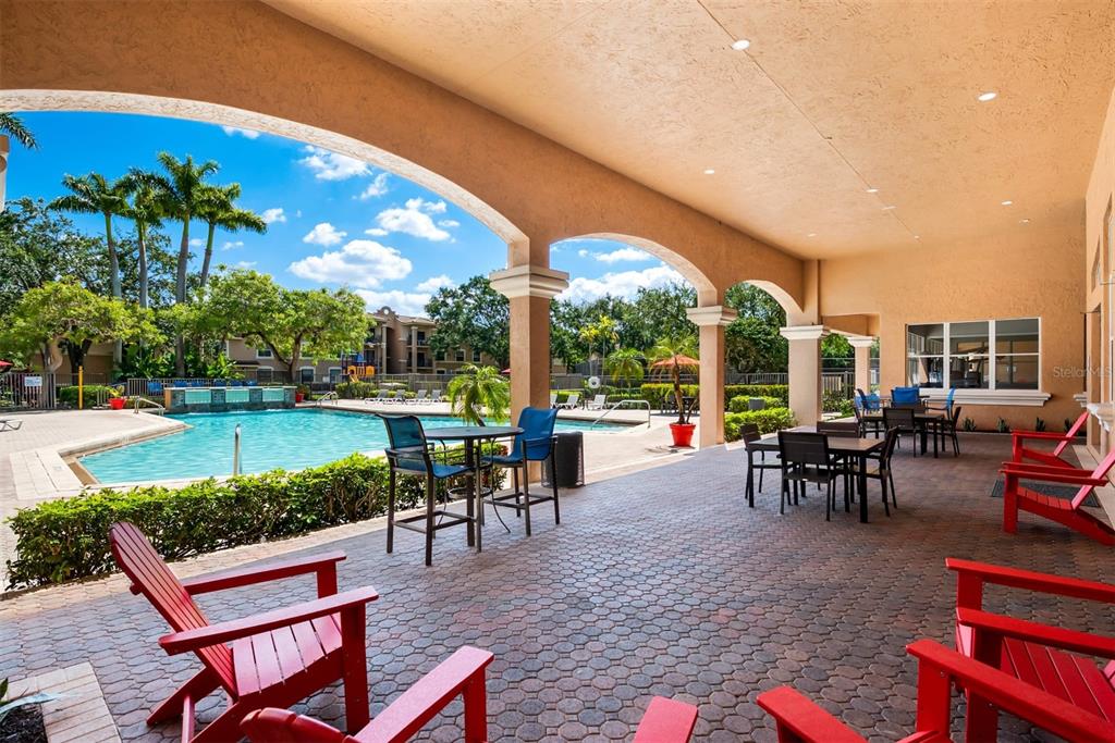 10101 Southwest 14th Street, Unit 2B9202 Pembroke Pines, FL 33025 - Photo 8 of 48 a view of a chairs and table in patio
