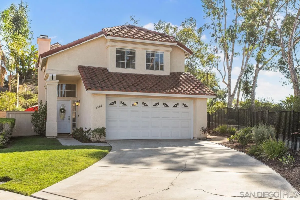 1501 Promontory Ridge Way Vista, CA 92081 - Photo 1 of 22 a front view of a house with a yard and garage