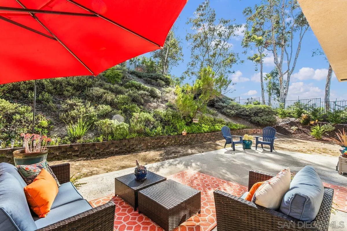 1501 Promontory Ridge Way Vista, CA 92081 - Photo 18 of 22 a backyard of a house with outdoor seating