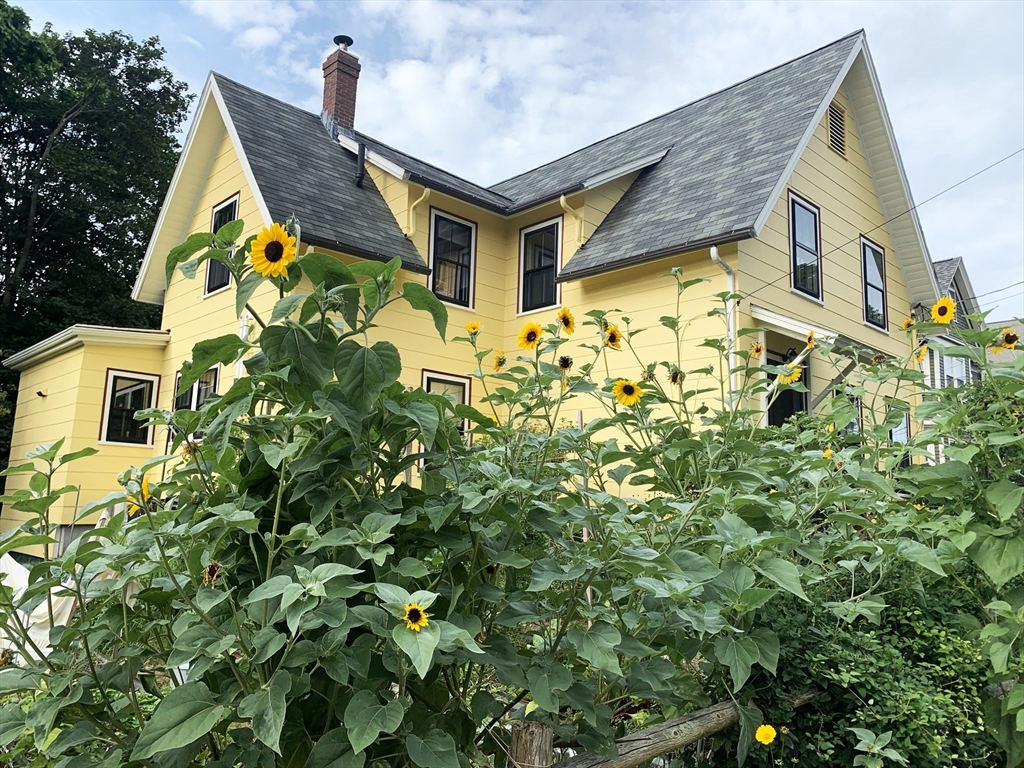 56 Clark Street Dedham, MA 02026 - Photo 40 of 42 a aerial view of a house with swimming pool