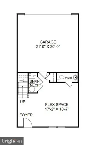 an aerial view of a pool with a yard
