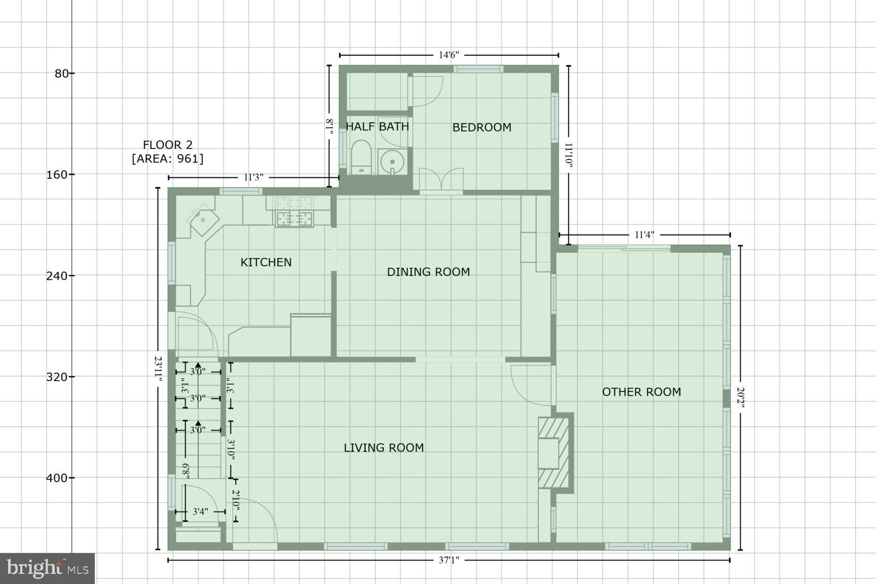 10318 Crestmoor Drive Silver Spring, MD 20901 - Photo 35 of 38 GLA Floor Plan