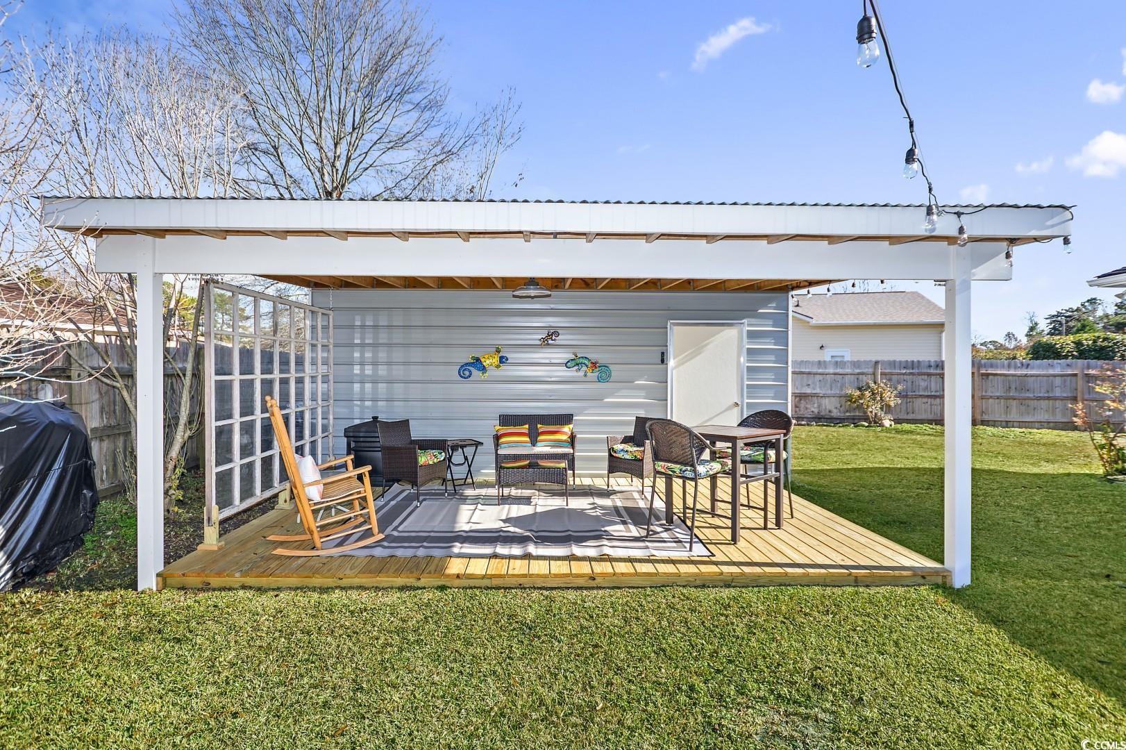 21 Pine Valley Lane Surfside Beach, SC 29575 - Photo 35 of 40 View of patio / terrace with a wooden deck