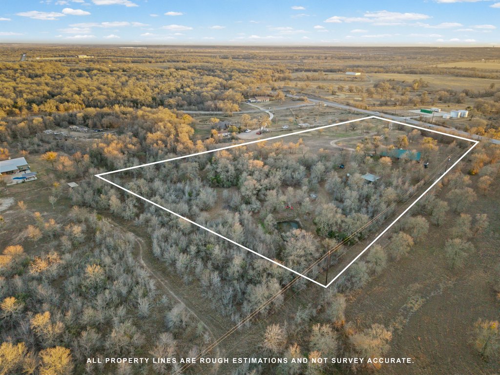 1843 Farm To Market 969 Elgin, TX 78621 - Photo 27 of 28 Aerial view of sparsely populated area with property boundaries highlighted