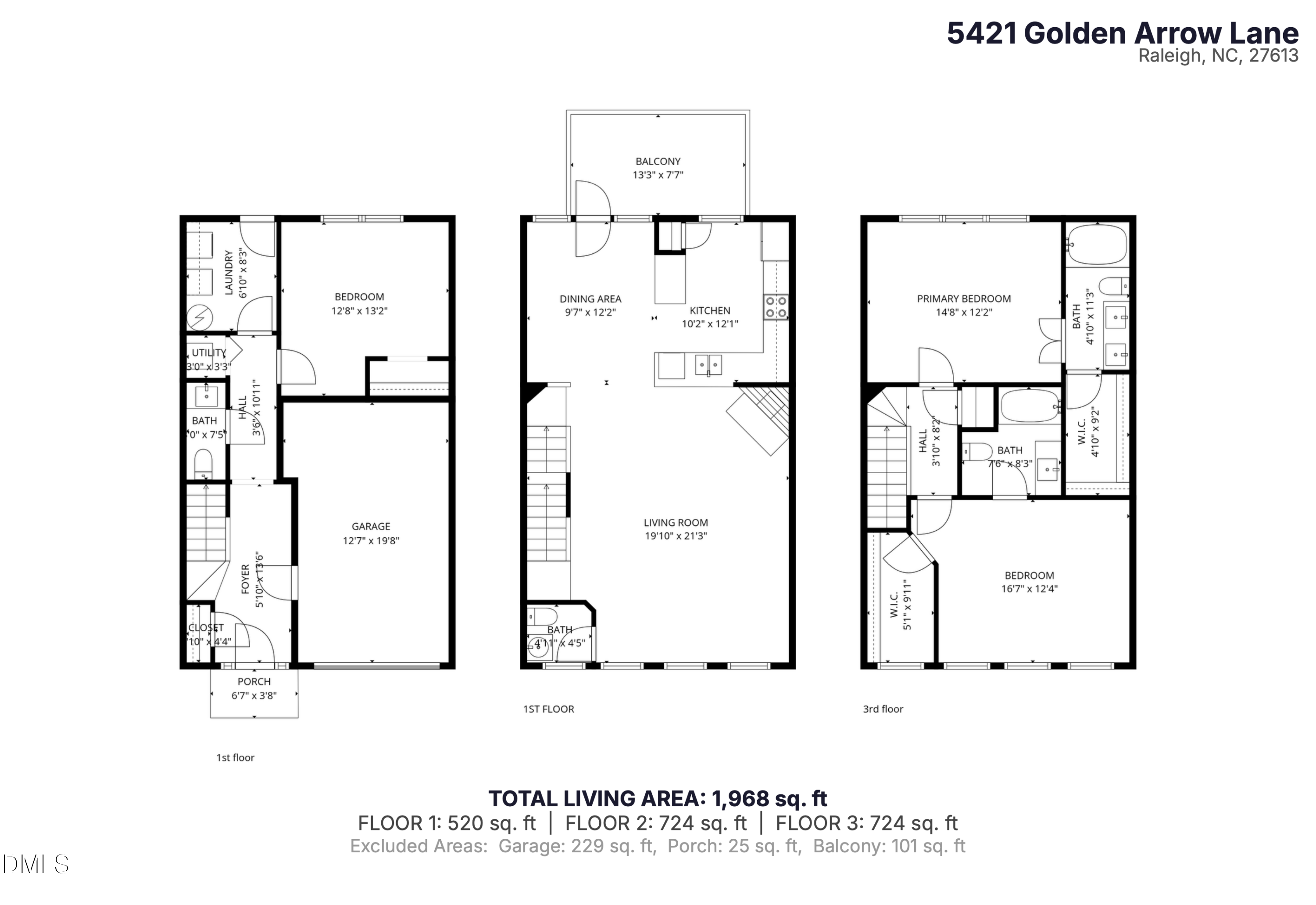 5421 Golden Arrow Lane Raleigh, NC 27613 - Photo 46 of 49 a black and white photo of a floor