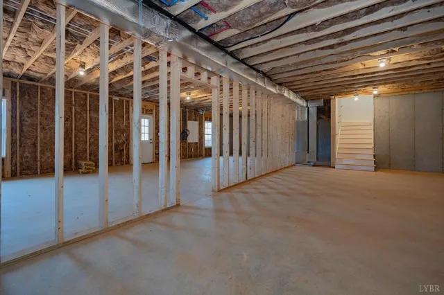 a view of small space with wooden floor