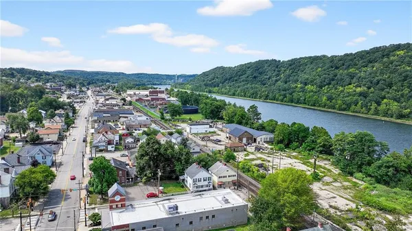 an aerial view of multiple house