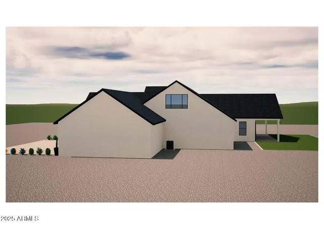 a upper view of whole house with a yard