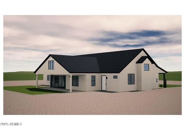 a house view with a backyard space