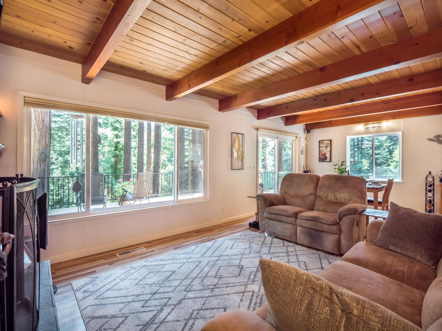 10270 Alba Road Ben Lomond, CA 95005 - Photo 8 of 41 a living room with furniture and a large window