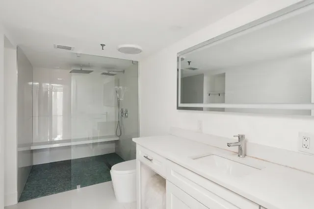 a bathroom with a sink and a vanity