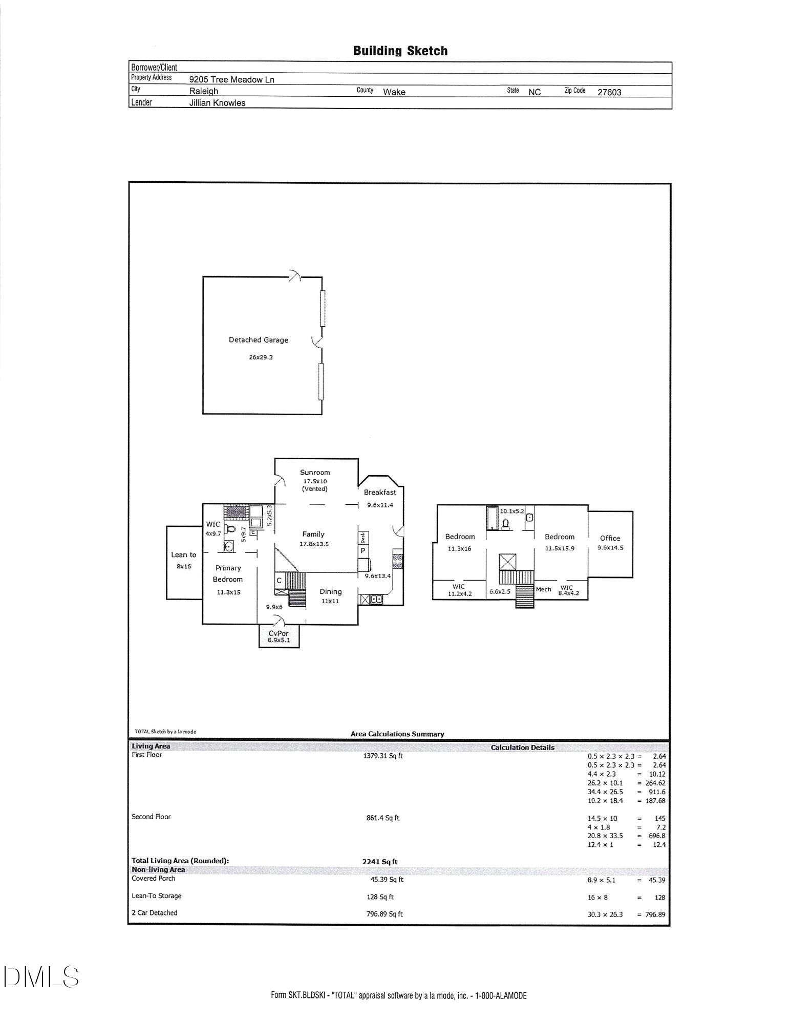9205 Tree Meadow Lane Raleigh, NC 27603 - Photo 44 of 44 Floor Plan
