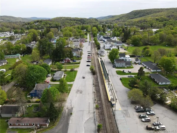 an aerial view of a city with lots of residential buildings