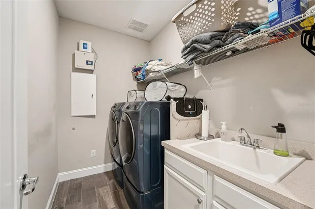 a view of a lake in middle of the town