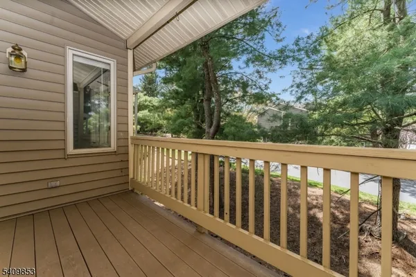 a view of a wooden deck