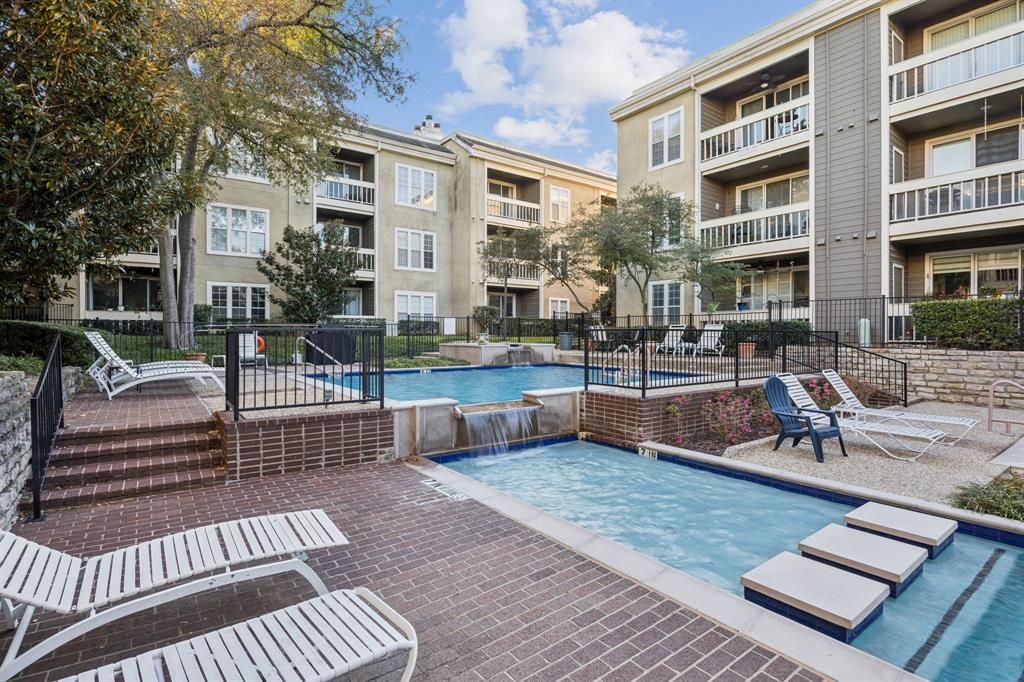 5310 Keller Springs Road, Unit 221 Dallas, TX 75248 - Photo 26 of 29 a view of a patio with couches chairs and wooden floor