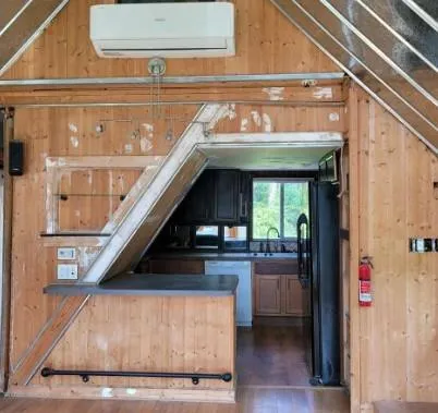 a view of entryway with a front door