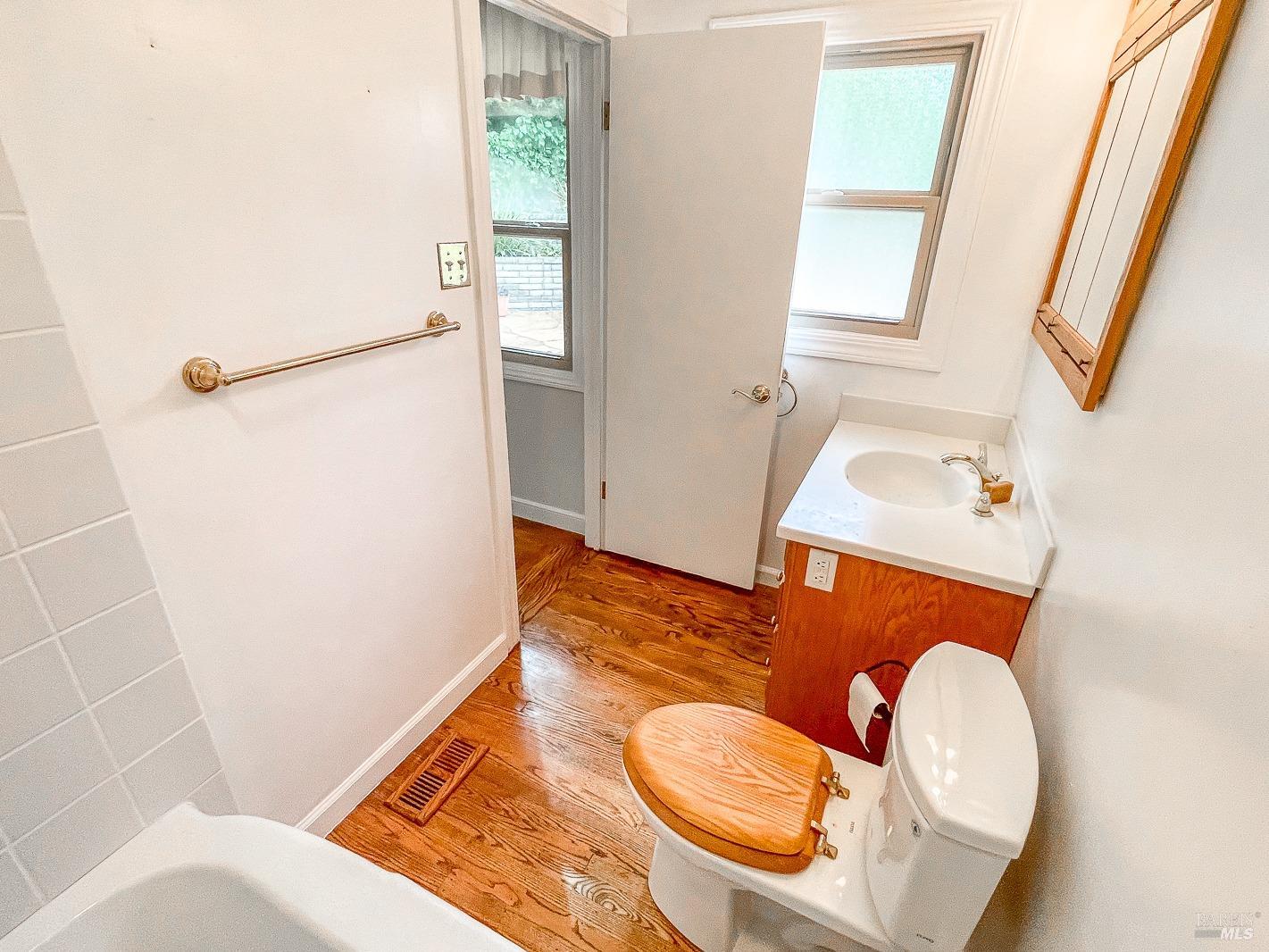 112 Reed Boulevard Mill Valley, CA 94941 - Photo 33 of 39 a bathroom with a sink and a mirror