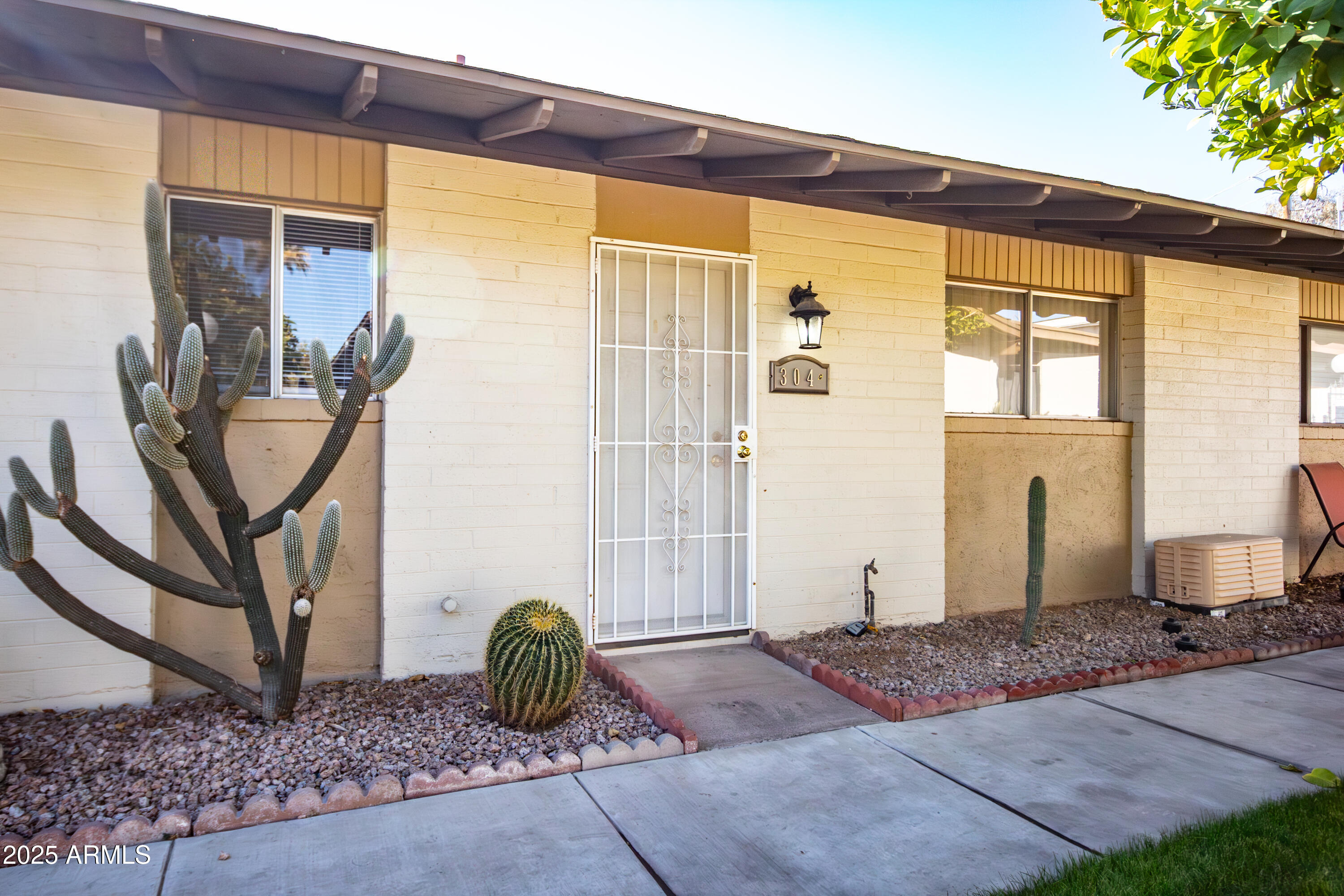 a front view of a house