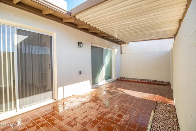 a view of a backyard of a house