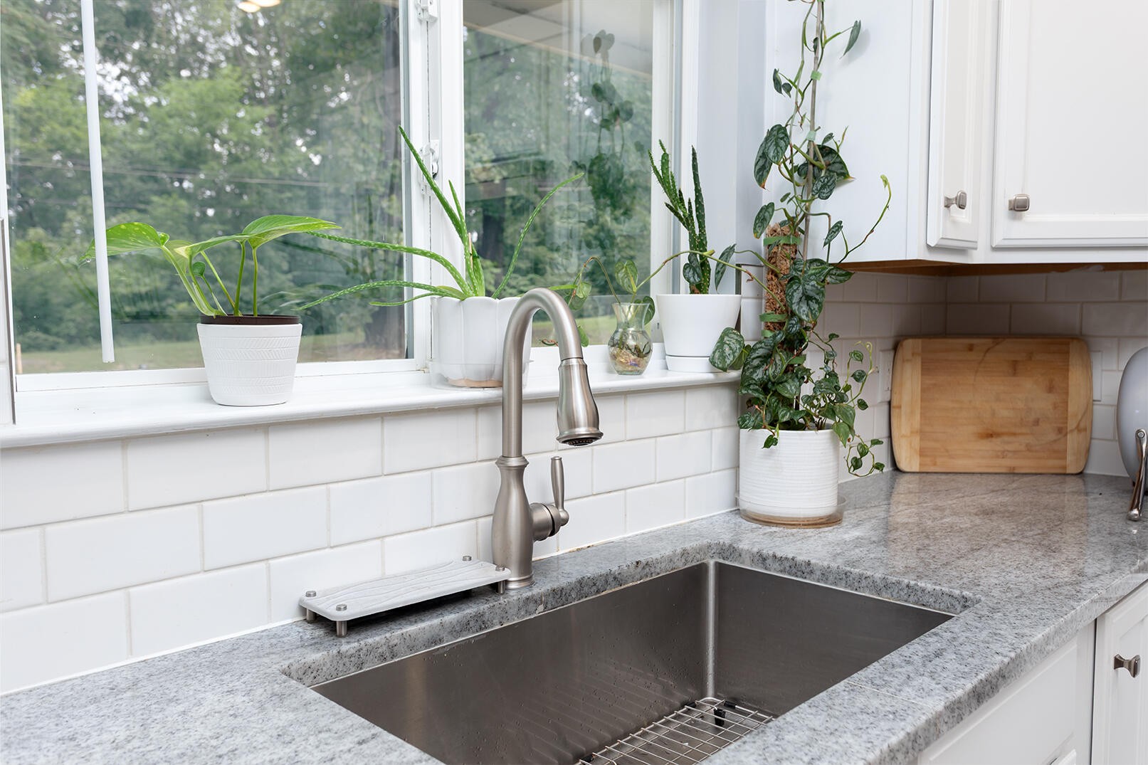 8903 Bay View Drive Chattanooga, TN 37416 - Photo 6 of 25 a kitchen with a granite countertop sink and potted plant