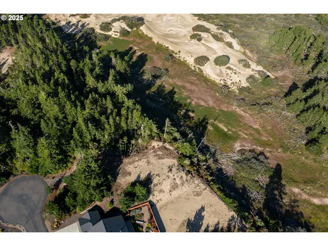 a view of a yard with a mountain